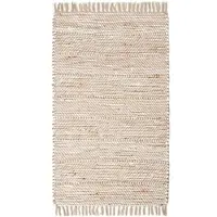 Homescapes Chindi-Teppich Horizon 90x150 cm – handgewebter Flickenteppich naturfarben
