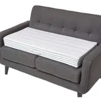 Homescapes SOFA-AUFLAGE grau gestreift 100/50/10 cm – Sitzkissen orthopädisch