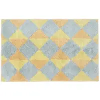 Homescapes BADEMATTE 50/80 cm Rautenmuster, Baumwolle