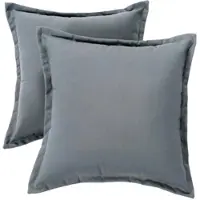 Homescapes OUTDOOR-KISSEN 2er-Set grau 45/45 cm
