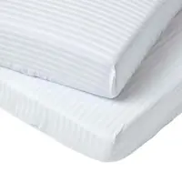Homescapes DAMAST-SPANNBETTLAKEN 2er-Set für Babybett, 60/120 cm