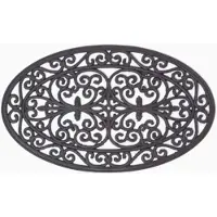 Homescapes FUSSMATTE Ornament oval, Gummi 44/70 cm