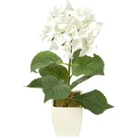 Homescapes KUNSTBLUME Hortensien creme im Deko-Topf, 38 cm