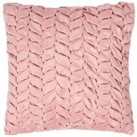 Homescapes SAMTKISSEN Grace altrosa 45/45 cm plissiert in Flechtoptik