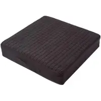 Homescapes SITZKISSEN orthopädisch 50/50/10 cm – Velours Sesselkissen schwarz