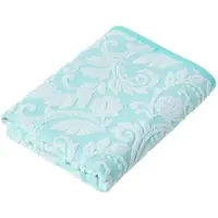 Homescapes DUSCHTUCH Damast aqua 70/130 cm