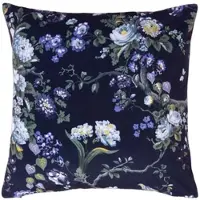 Homescapes KISSENHÜLLE Samt 46/46 cm – Nächtlicher Garten