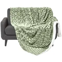 Homescapes KUSCHELDECKE Sherpa 130/160 cm, Samtdecke mit Dreieckmuster