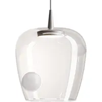 Zafferano Bilia 27 LED 8W 2700K 645lm Pendelleuchte aus sandgestrahltem Aluminium, raffiniertes Design mit Diffusor aus mundgeblasenem Borosilikatglas