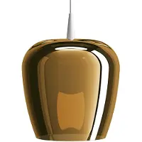 Zafferano Bilia 230V Pendelleuchte, mundgeblasener Diffusor aus Borosilikatglas, Ausführung in Weiß und Bronze, LED 8W 3000K