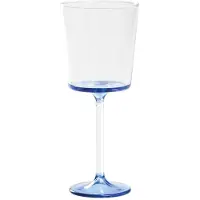 Zafferano Discobolo Set aus 4 Rotweingläsern aus mundgeblasenem Borosilikatglas, blauer Boden, Fassungsvermögen 46,5 cl, elegantes Design für Weinproben