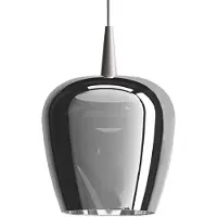 Zafferano Bilia 18 LBA1 LED-Pendelleuchte-Pendel Aluminium-Glas Silber-mit LED (2700K)