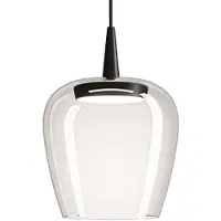 Zafferano Bilia 18 LBA1 LED-Pendelleuchte-Pendel Schwarz-Glas klar-mit LED (2700K)