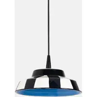 Zafferano LED-Pendelleuchte Circus, handgefertigte blaue Keramik, Design-Hängelampe Ø 24 cm, höhenverstellbar 300 cm, CRI 90, 8W, warmweiß 2700K, für innen
