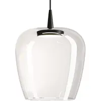 Zafferano Bilia 27 LBA2 LED-Pendelleuchte-Pendel Schwarz-Glas klar-mit LED (3000K)