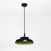 Zafferano Circus Black LED-Pendelleuchte, handgefertigter grüner Keramikdiffusor, TRIAC-dimmbar, Höhe 300 cm, 8 W, CRI 90, IP40, italienisches Design