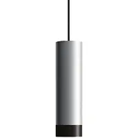 Zafferano Tubotto 8W 3000K LED-Pendelleuchte aus schwarz und silber eloxiertem Aluminium, modulares Design für elegante und moderne Innenbeleuchtung