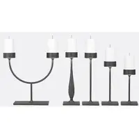 Zafferano Perpetua Mini-Tischleuchte, kabellos, Kerzenform, Gehäuse aus Aluminiumdruckguss, mattschwarze und goldfarbene Oberfläche, modulares LED-System