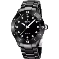 Festina Damenuhr Keramik Armbanduhr Keramik schwarz UF20723/2