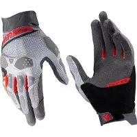 Leatt ADV X-Flow 5.5 Kurz Mist Grau Rot Handschuhe Größe M