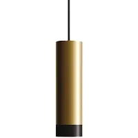 Zafferano Tubotto LED-Pendelleuchte 8W 3000K, Gold- und Schwarz-Finish, modernes Design aus eloxiertem Aluminium für elegante Innenbeleuchtung