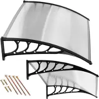 Modernhome Vordach über der Tür 120x100 cm Vordach Abdeckung Polycarbonat Polycarbonat