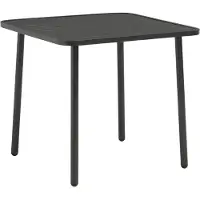 vidaXL Möbel Garten-Esstisch Stahl 80x80x72 cm Dunkelgrau Lattendesign - Gartentische 44258