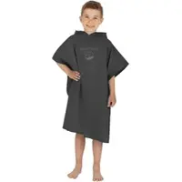Normani Kinder Badeponcho aus schnelltrocknendem Mikrofaser in Schwarz | Gr.: 75 x 75 cm