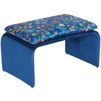 HTI Polsterhocker B/H/T 61 x 37 x 40 cm Vance Blue Fantasy