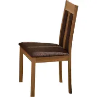 58 aufm Kessel Polsterstuhl (2er-Set) Dehlia aus Massivholz 45 x 43 x 95 Küchenstuhl massiv Kernbuche lackiert/Braun 12150