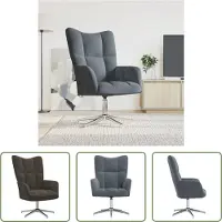 The Living Store Relaxsessel Dunkelgrau Samt