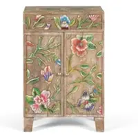 GINER Y COLOMER Sideboard aus Mangoholz mit handgemalten Details in Brown | Gr.: onesize