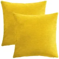 Erwin Müller Cord Kissenhülle 2er-Pack Glasgow in curry | Gr.: 60x60 cm