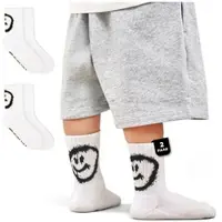 Von Jungfeld Tennissocken Smiley Kids Sportsocken in Weiß | Gr.: 31-34