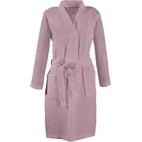Erwin Müller Piqué Unisex-Bademantel kurz Hohenfels in mauve | Gr.: M