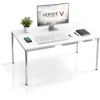 Versee Schreibtisch / Konferenztisch VST1 140x75 cm Weiß – höhenverstellbar, stabil
