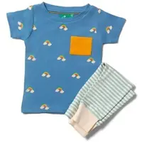 Little green radicals Bio-T-Shirt & Jogger-Spielset in Blau | Gr.: 2-3 Jahre