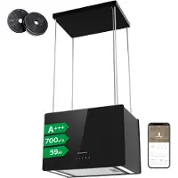 CIARRA 700 m³/h Inselhaube Freihängend Dunstabzugshaube WiFi App Touch Bedienung VM4850B