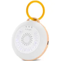 SSY POWER White Noise Machine: Tragbare Einschlafhilfe Babys mit weissem Rauschen | Nachtlicht | 31 Beruhigende Schlaflieder & Naturgeraeusche | 3 Timer-Einstellungen | USB-C,Orange