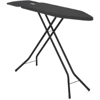 Wasophoogte Bügelbrett – Mit Bügelbrett-Dampfgenerator-Plateau – 122x43 cm – Robust und stabil – Höhenverstellbar – s Bügelerlebnis – Farbe: Schwarz