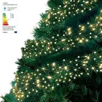 BURI LED Cluster Lichterkette 11,5 m warmweiß 1152 LEDs | Weihnachtsbeleuchtung Außen Innen | Büschellichterkette IP44 | Timer 6/6 und 3/9 | Balkon Terrasse Garten Deko