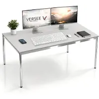 Versee Schreibtisch / Konferenztisch VST1 150x75 cm Lichtgrau – höhenverstellbar, stabil