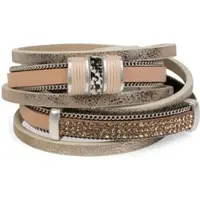 StyleBREAKER Armband in Antik-Beige | Gr.: onesize