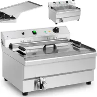 Royal Catering Fish and Chips Donut Fritteuse mit Abtropffläche 9000 W 30 L 400 V