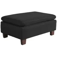 58 aufm Kessel POLSTERHOCKER Kaylil Flachgewebe schwarz | Gr.: onesize