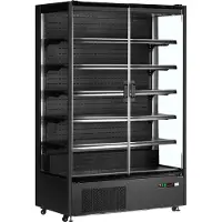 Tefcold Supermarkt-Multideck-Kühlschrank PC1250B 1292l Schwarz RAL9005