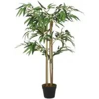 Furnicato Bambusbaum Künstlich 380 Blätter 80 cm Grün