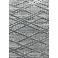 KADIMA DESIGN Teppich Esszimmer 3D Boho Modern Waschbar Strapazierfähig Wohnzimmer Pflegeleicht Grau 160x230 cm OEKO-TEX – GENF von