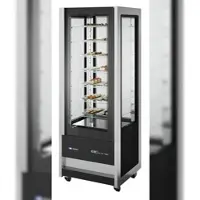 ISA Panorama-Kühlvitrine CRISTAL TOWER 750 RV TN BLACK, 565 Liter, RAL 9005 (Tiefschwarz)