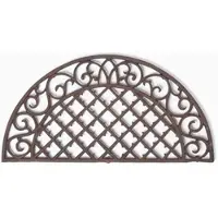 Homescapes FUSSABTRETER Ornament halbrund, Gusseisen 34/66 cm